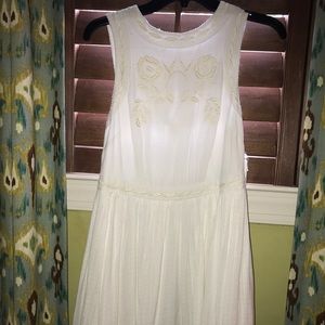 White free people birds of feather dress